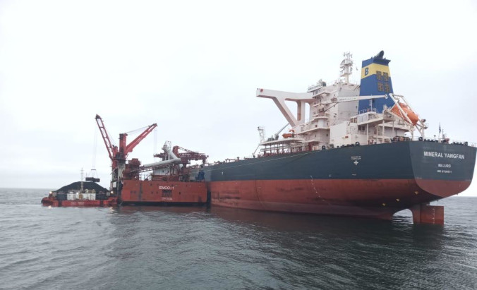 Морской порт Шахтерск принял крупнейшее 300-метровое судно «MINERAL YANG FAN»